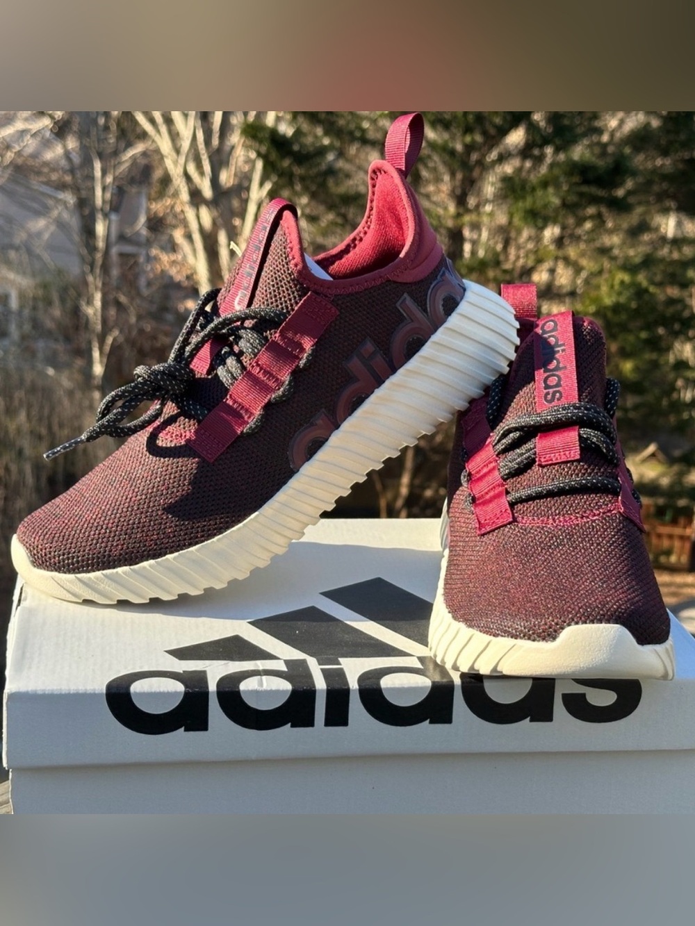 Adidas Burgundy Low Top Kaptir 3.0 Casual Athletic Sneaker IF1614 - Mens 9 NEW